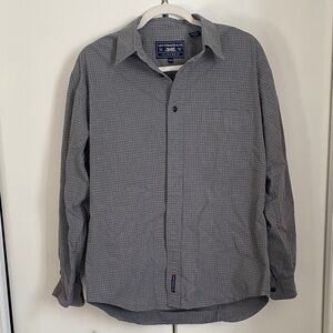 Mens Levi's Charcoal Checkered Shirt Casual Preppy Button Up M